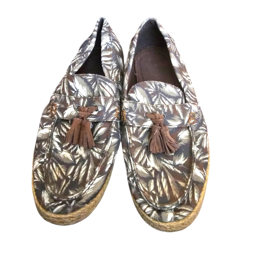 💖🔴Bar III Leaf Patterned Loafers with Tassels